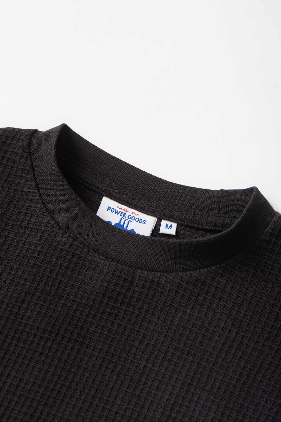 Thermal Waffle Long Sleeve Tee - Black