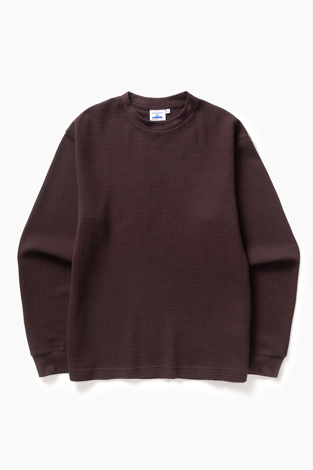 Thermal Waffle Long Sleeve Tee - Coffee