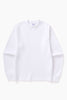 Thermal Waffle Long Sleeve Tee - White