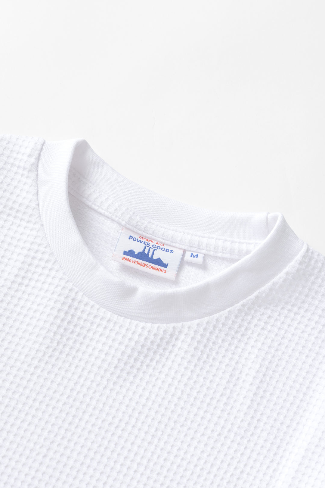 Thermal Waffle Long Sleeve Tee - White