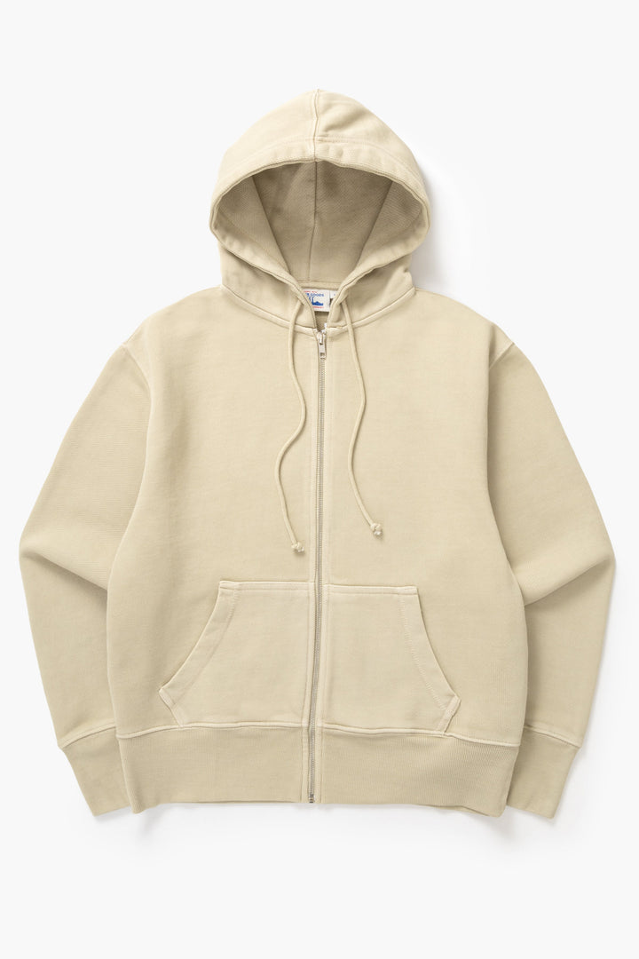Loopback Zip Hoodie - Bone