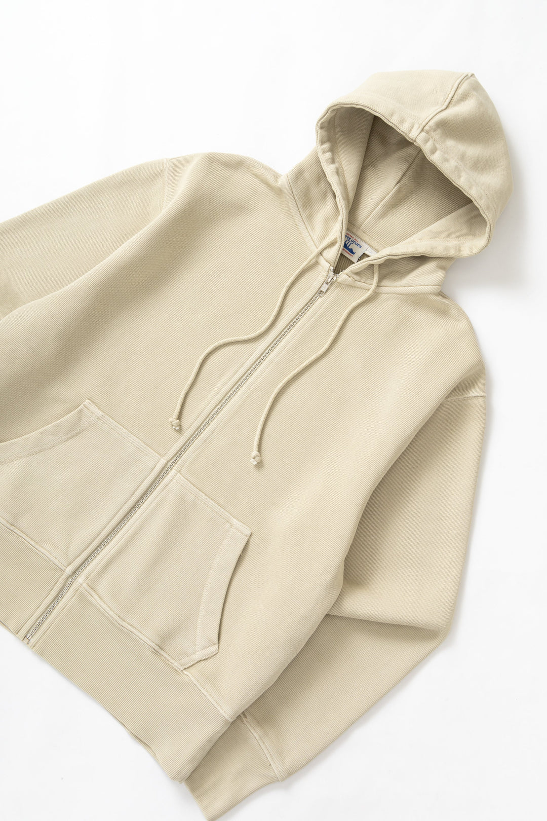 Loopback Zip Hoodie - Bone