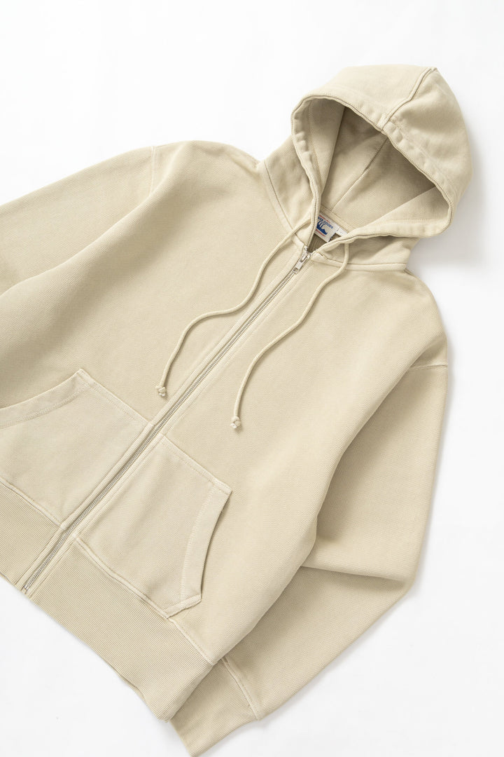 Loopback Zip Hoodie - Bone