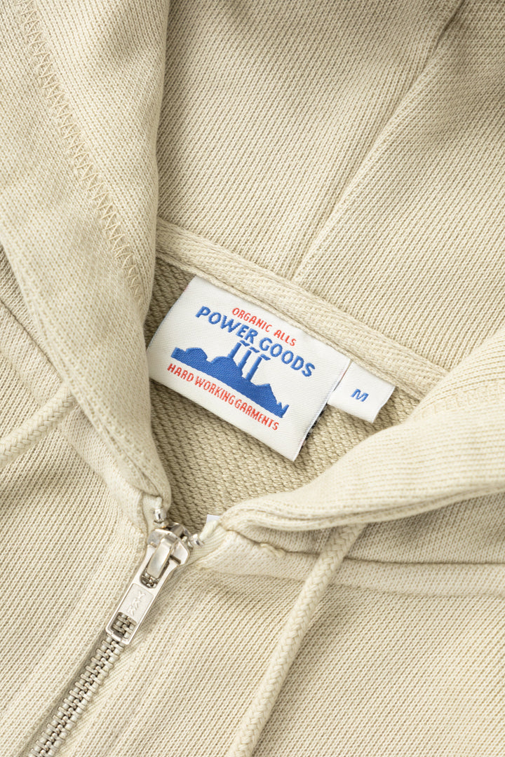 Loopback Zip Hoodie - Bone
