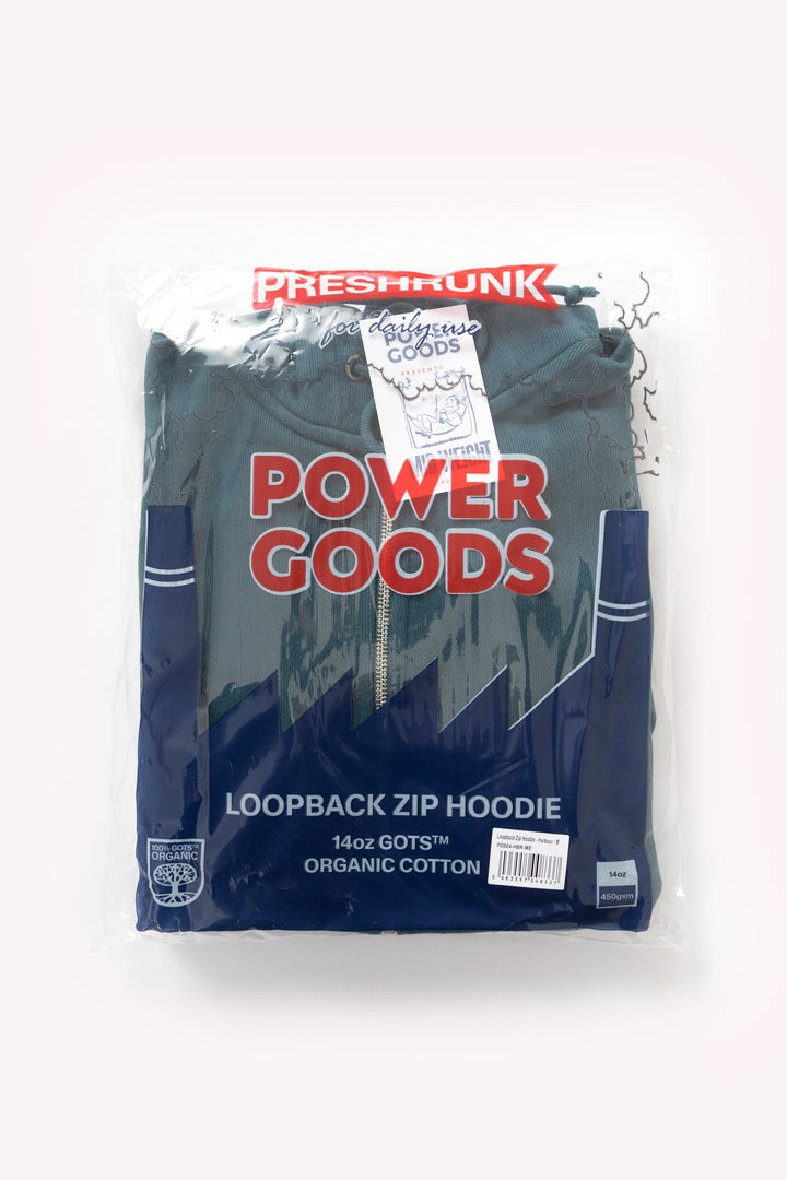 Loopback Zip Hoodie - Harbour