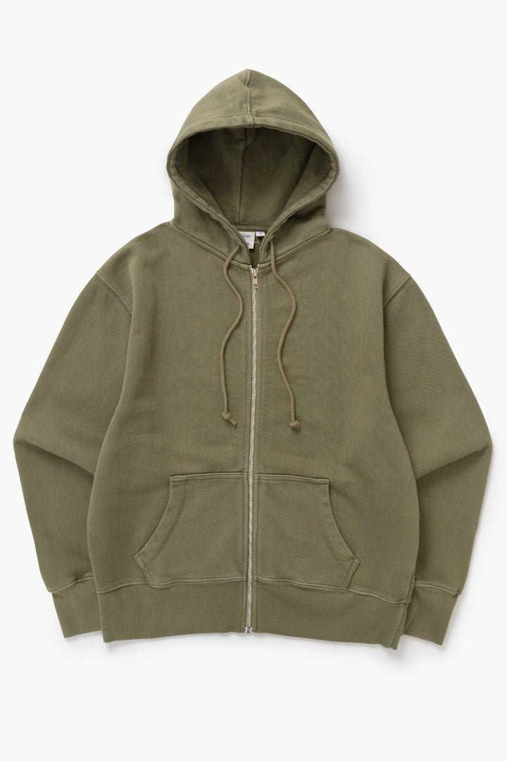 Loopback Zip Hoodie - Olive