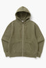Loopback Zip Hoodie - Olive