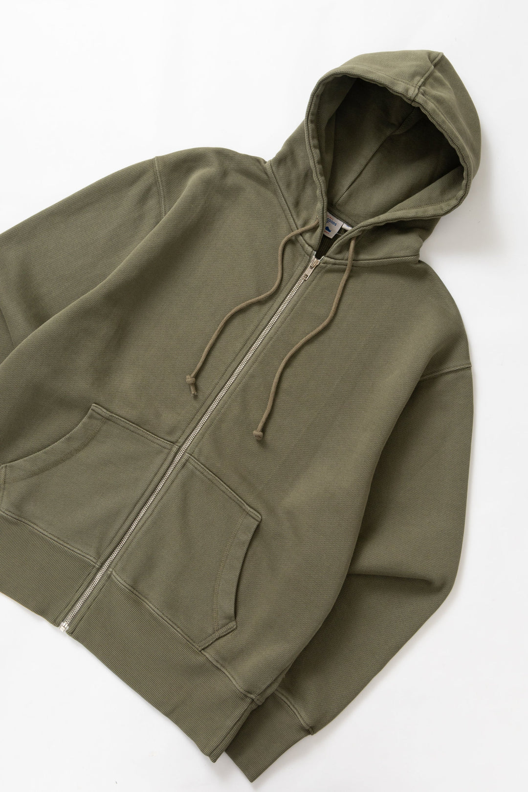 Loopback Zip Hoodie - Olive