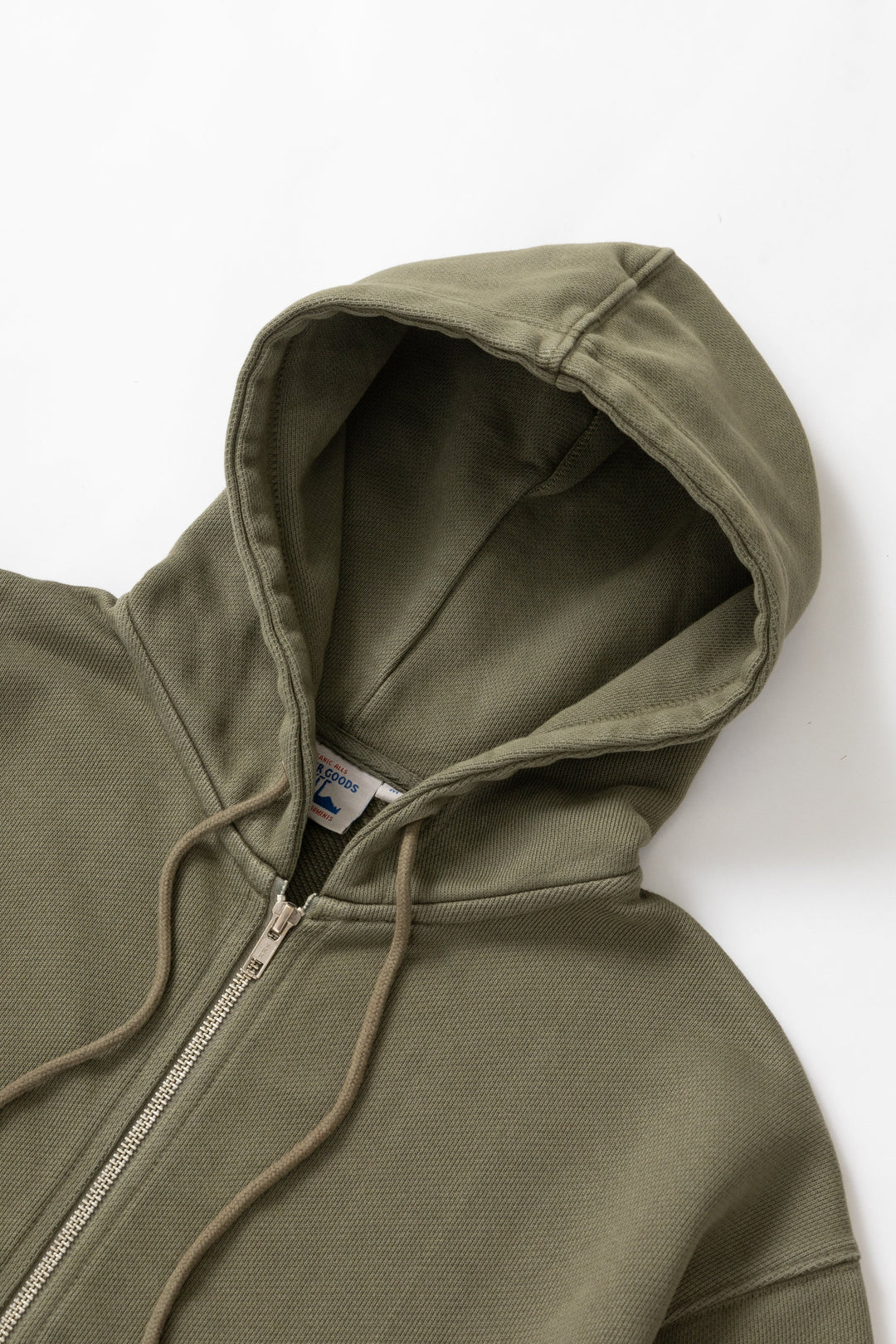Loopback Zip Hoodie - Olive