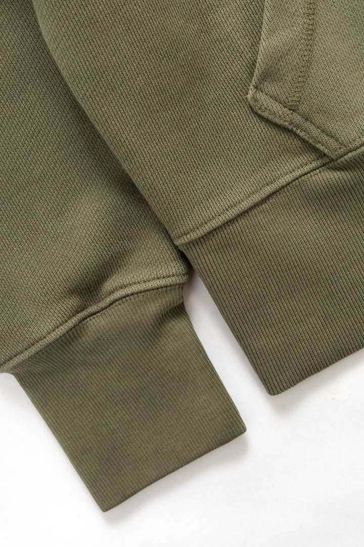Loopback Zip Hoodie - Olive