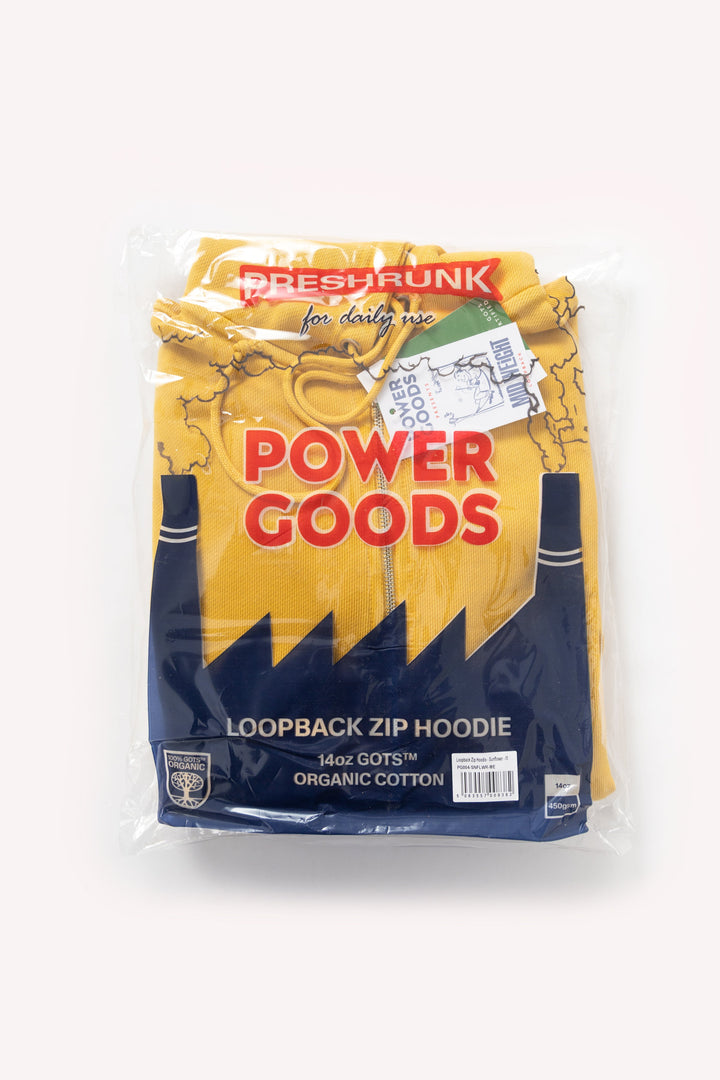 Loopback Zip Hoodie - Sunflower