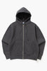 Loopback Zip Hoodie - Washed Black