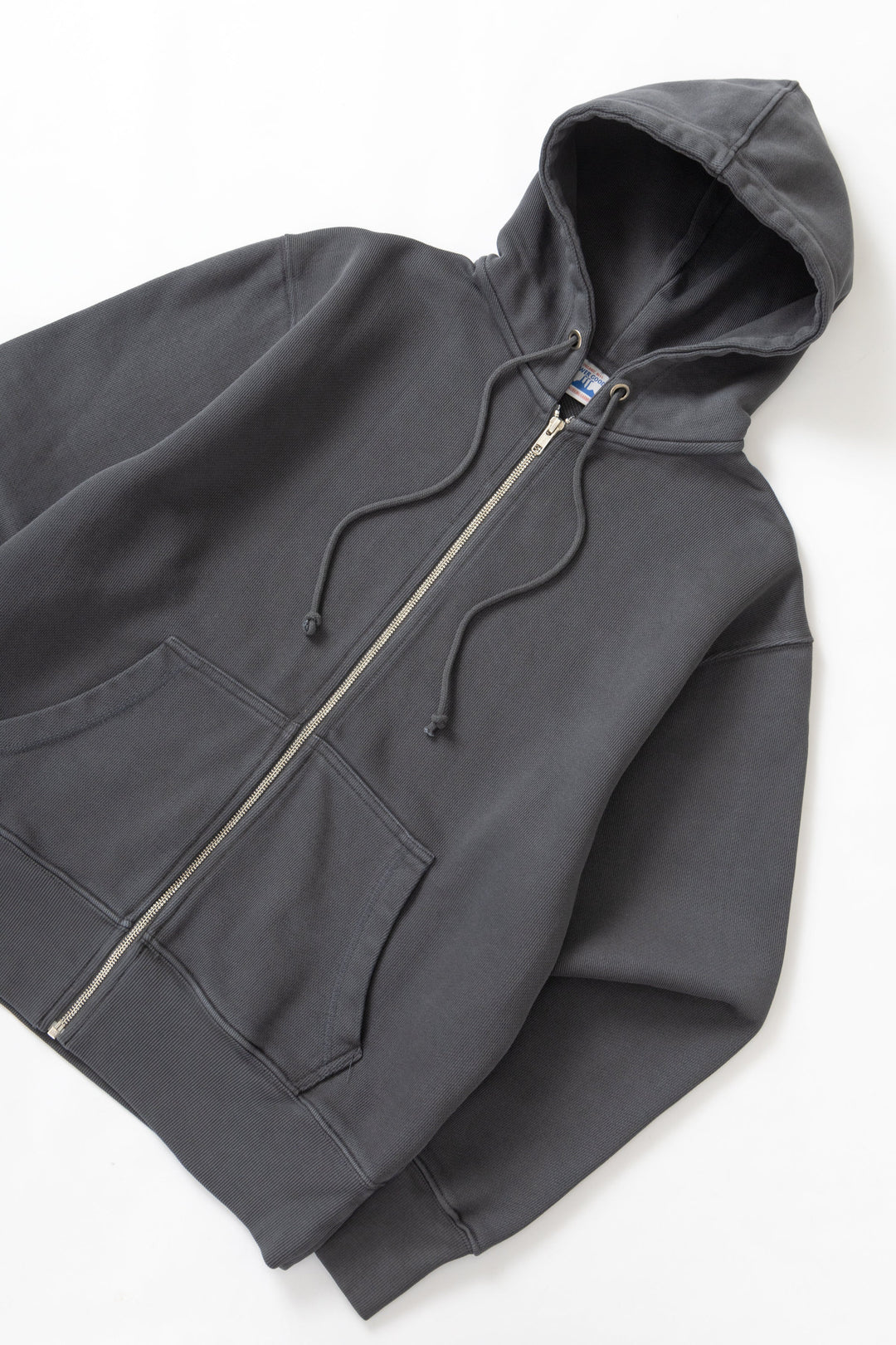 Loopback Zip Hoodie - Washed Black