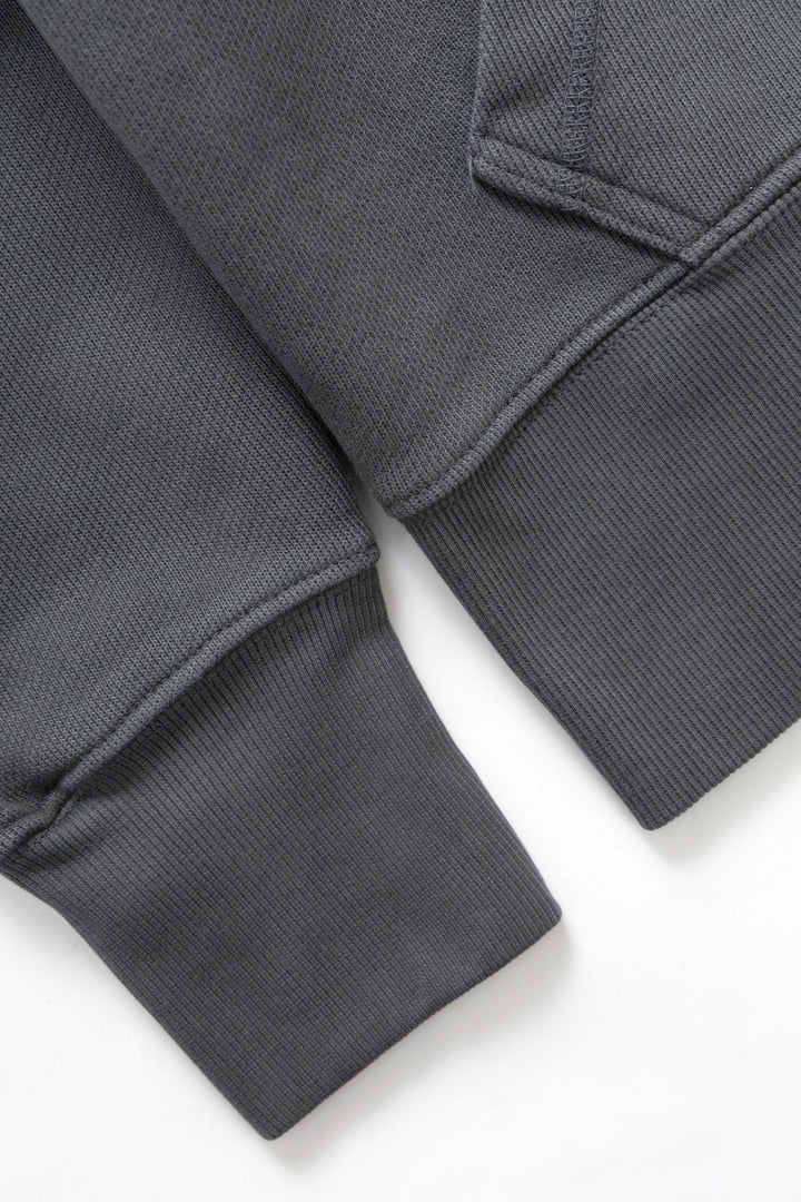 Loopback Zip Hoodie - Washed Black