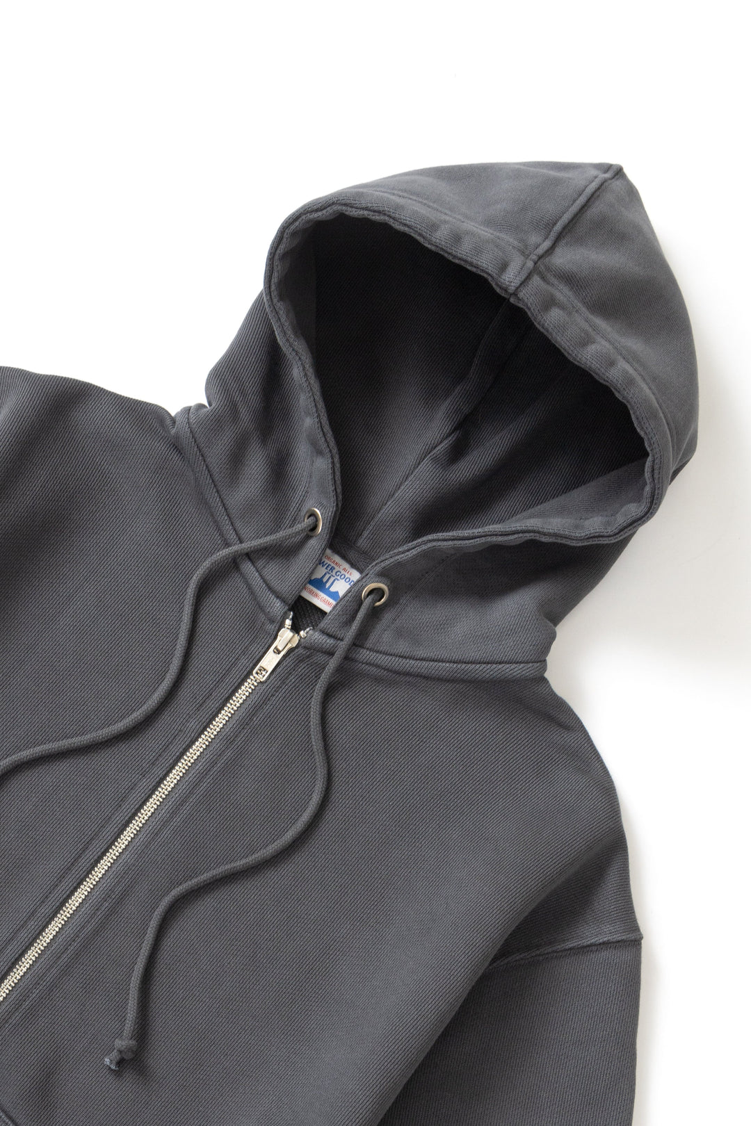 Loopback Zip Hoodie - Washed Black