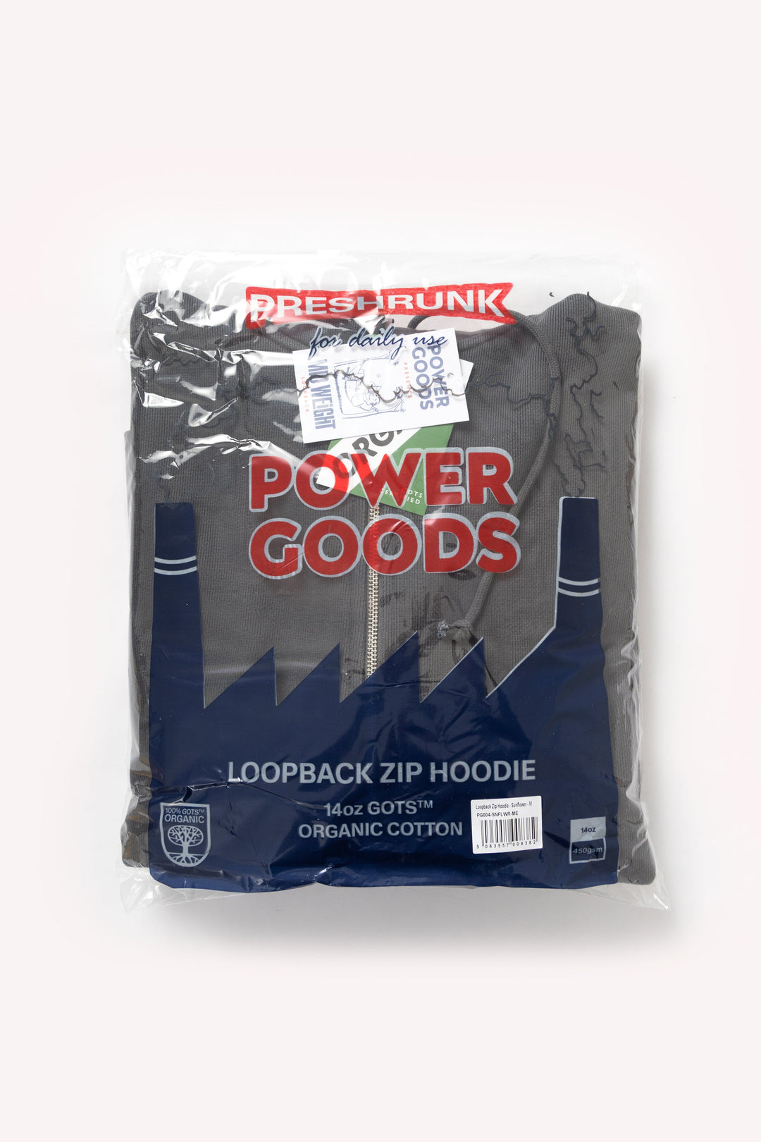 Loopback Zip Hoodie - Washed Black