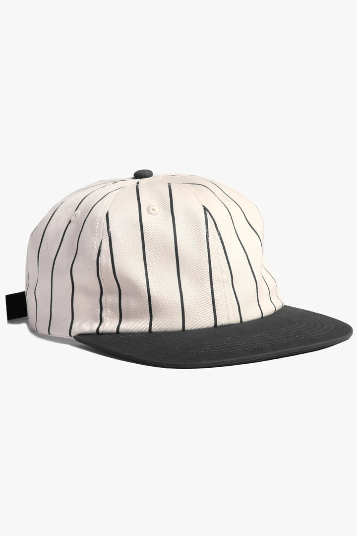 Perfect 6 Panel Cap - Striped Black
