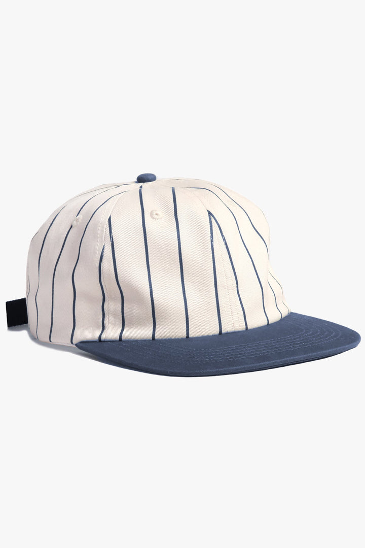 Perfect 6 Panel Cap - Striped Navy