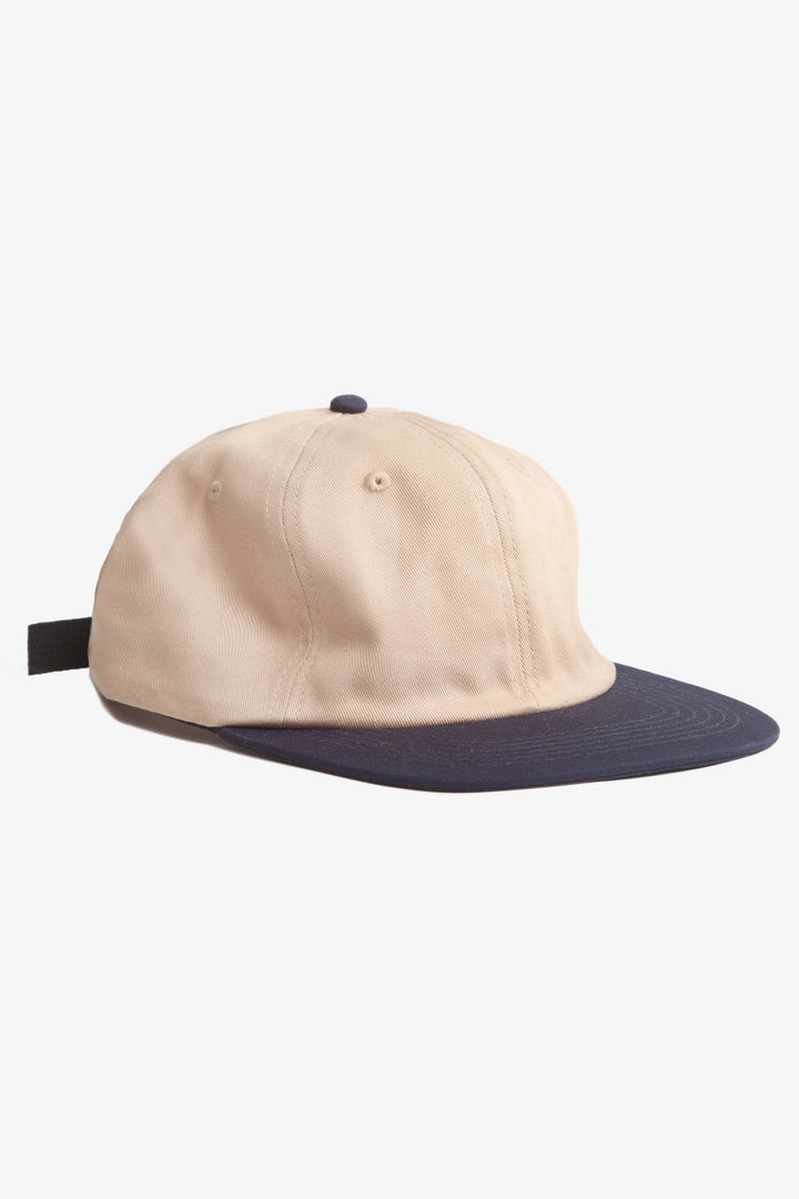 Perfect 6 Panel Cap - Tan/Navy
