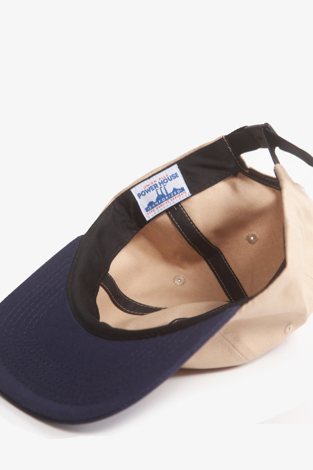 Perfect 6 Panel Cap - Tan/Navy