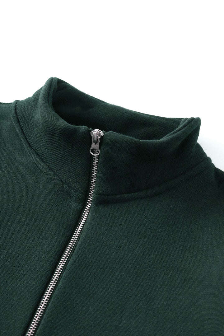Super Weight Quarter Zip - Forest Green