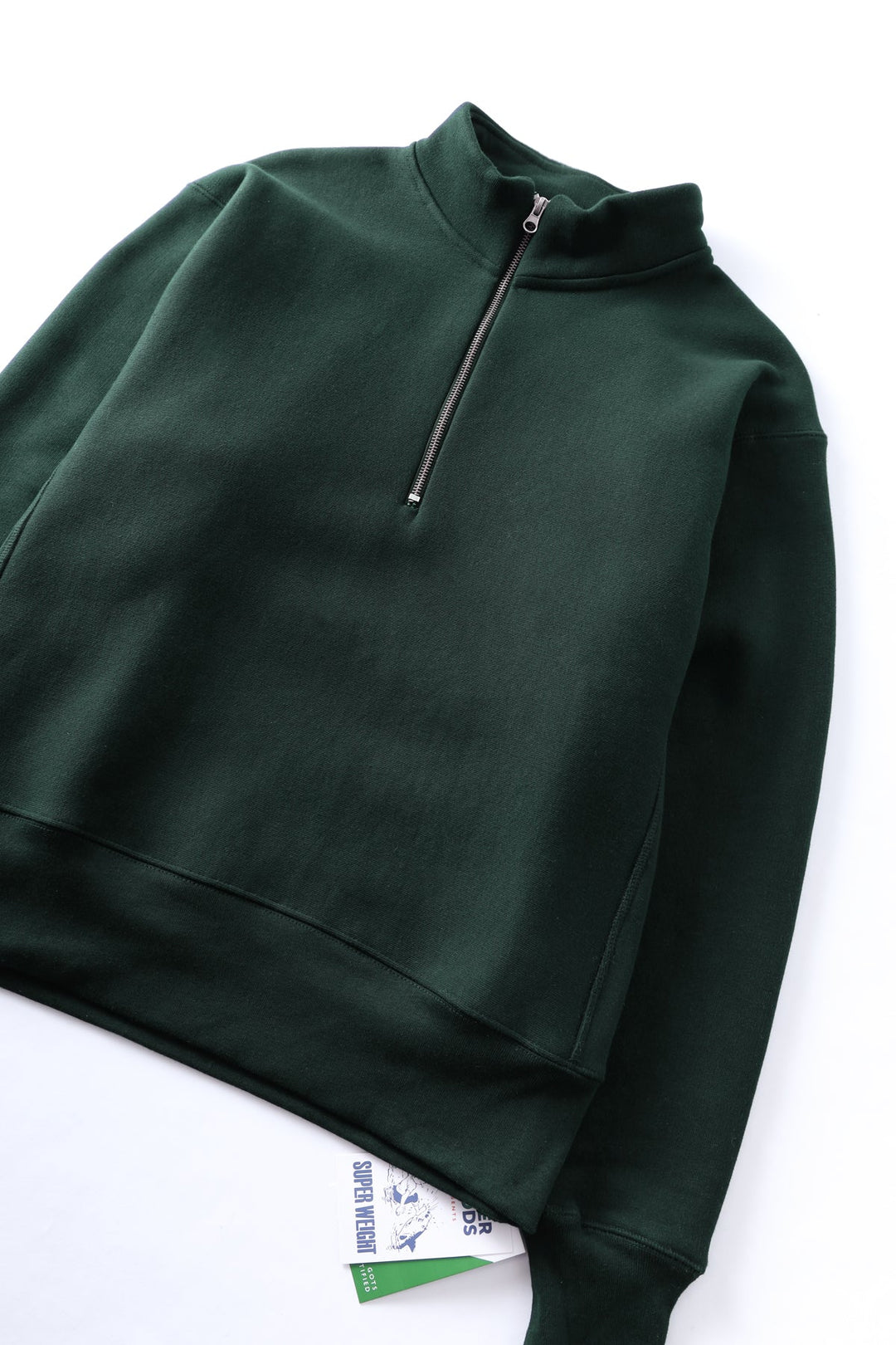 Super Weight Quarter Zip - Forest Green