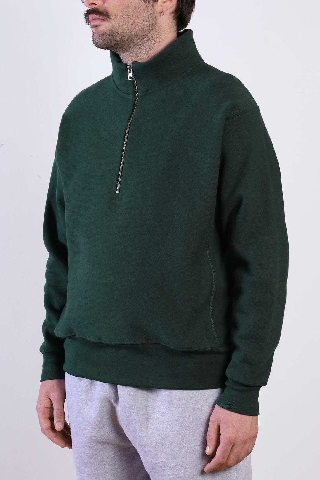 Super Weight Quarter Zip - Forest Green