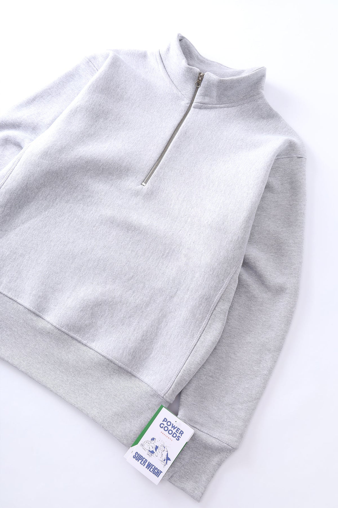 Super Weight Quarter Zip - Heather Grey