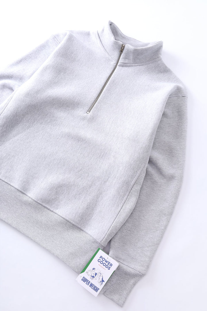 Super Weight Quarter Zip - Heather Grey