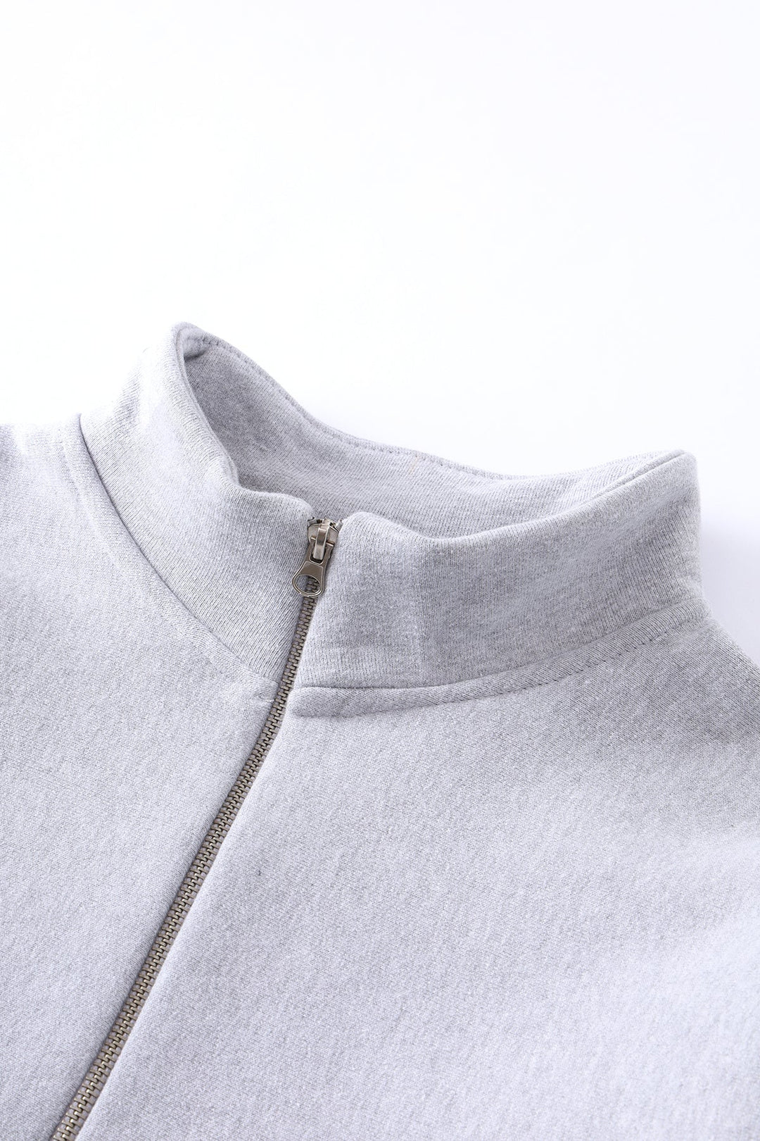 Super Weight Quarter Zip - Heather Grey