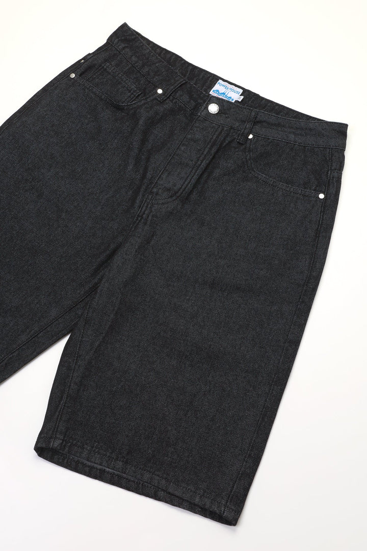 90's Denim Shorts - Washed Black