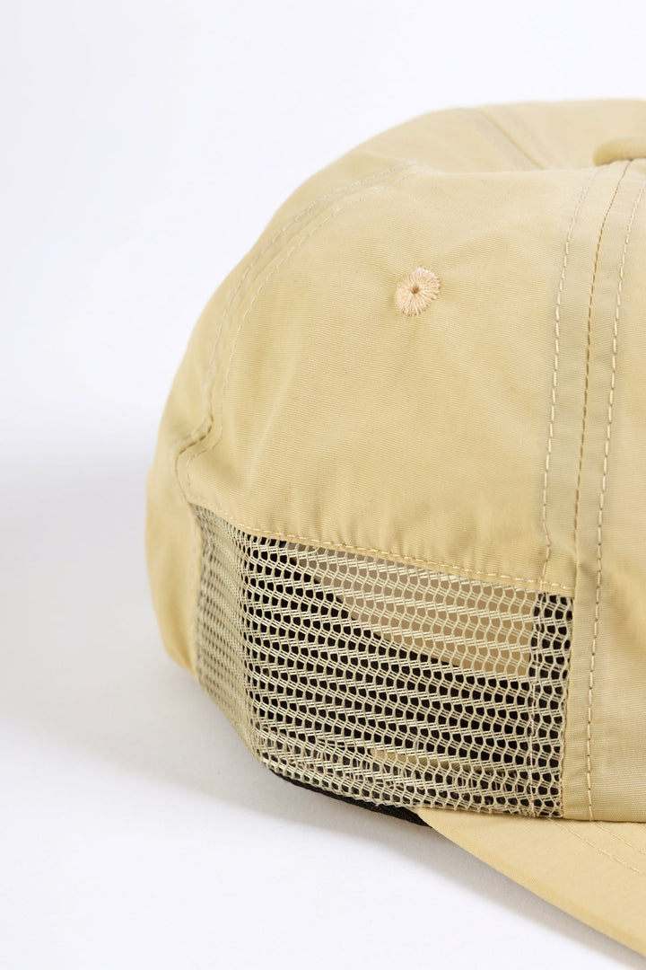 Perfect Nylon 6 Panel Mesh Cap - Tan
