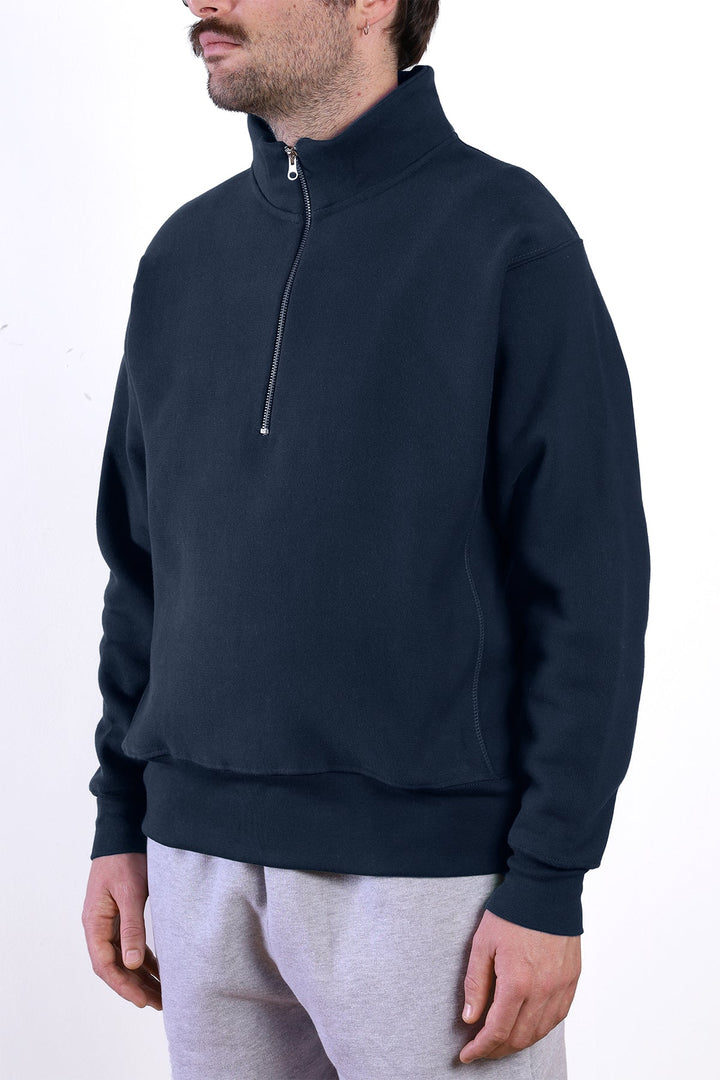 Super Weight Quarter Zip - Navy Blue