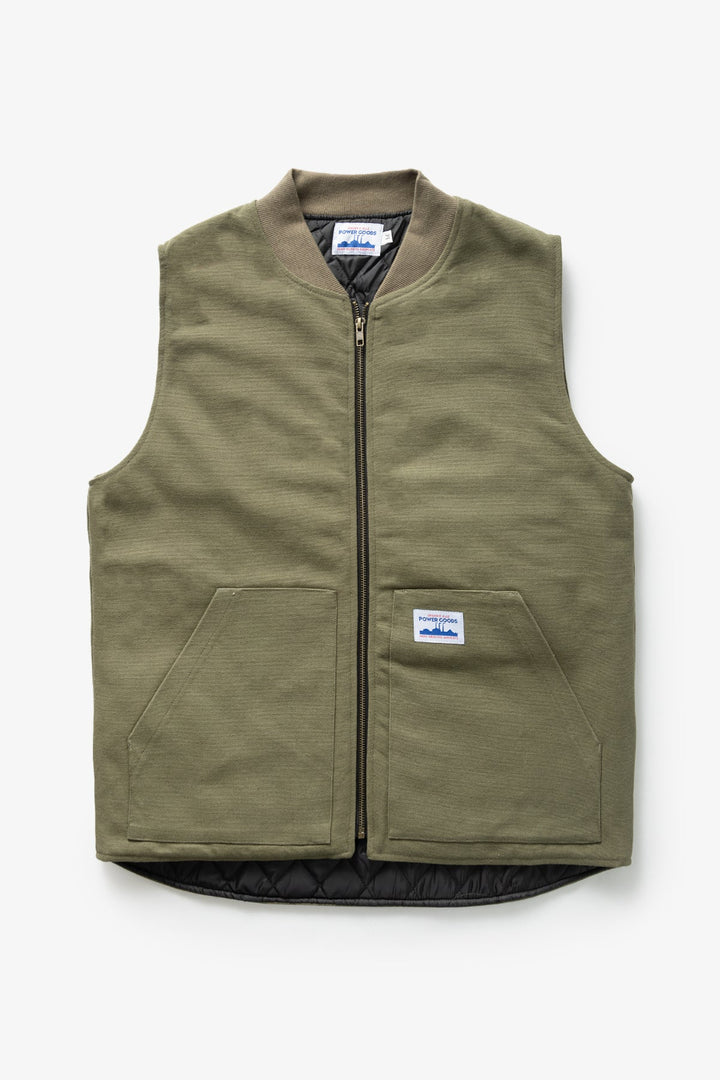 Canvas Work Vest - Olive