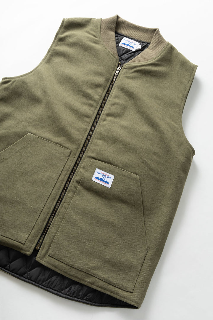 Canvas Work Vest - Olive