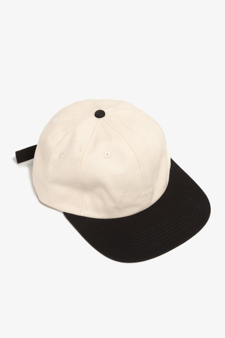 Perfect 6 Panel Cap - Natural/Black
