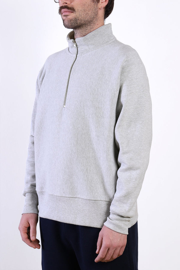 Super Weight Quarter Zip - Heather Grey
