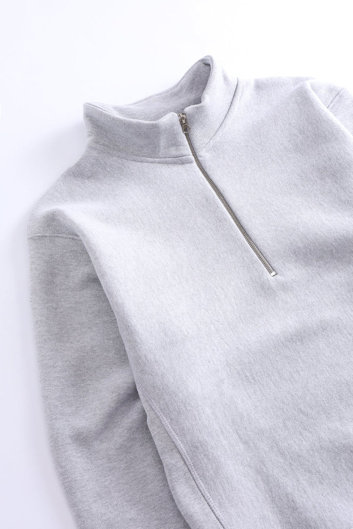 Super Weight Quarter Zip - Heather Grey