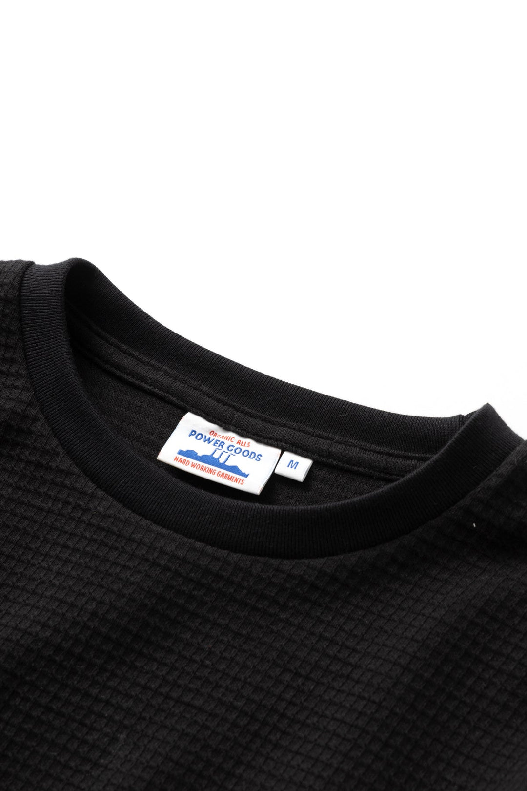 Thermal Waffle Long Sleeve Tee - Black