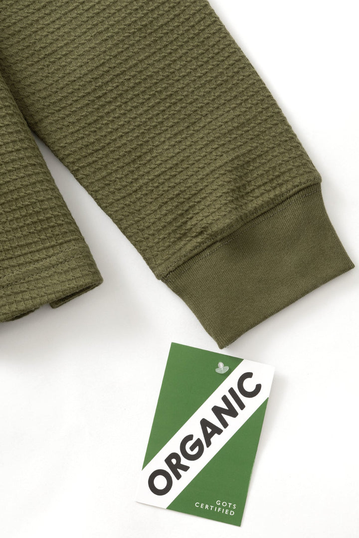 Thermal Waffle Long Sleeve Tee - Olive