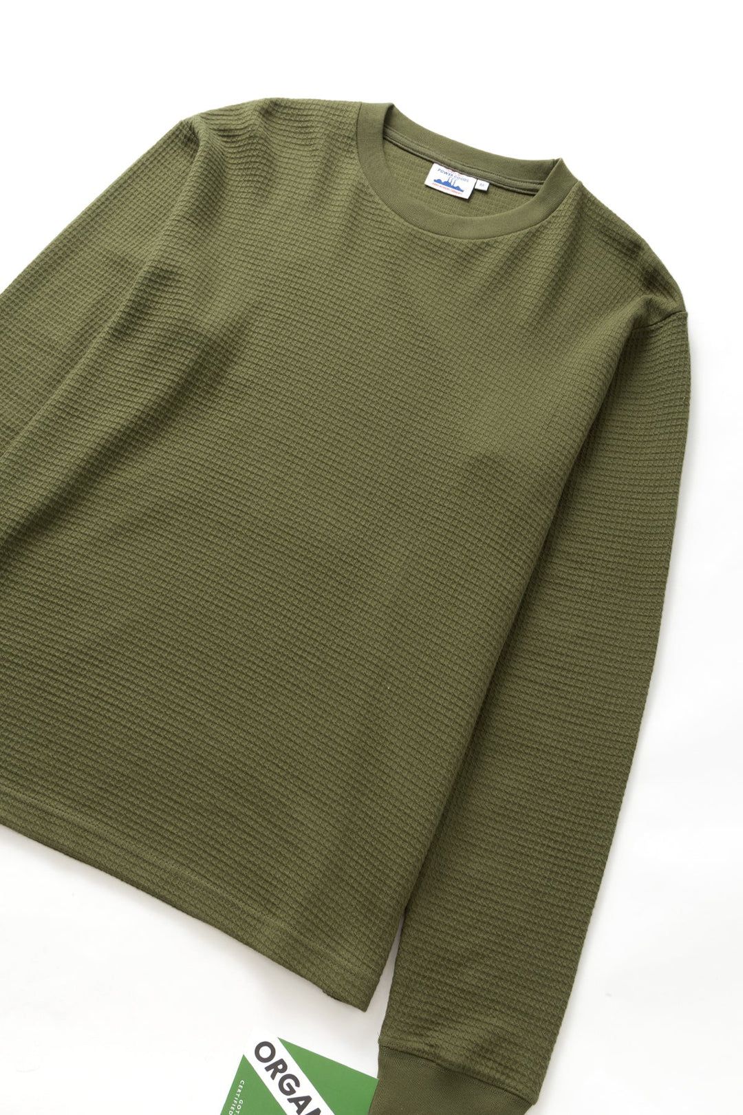 Thermal Waffle Long Sleeve Tee - Olive