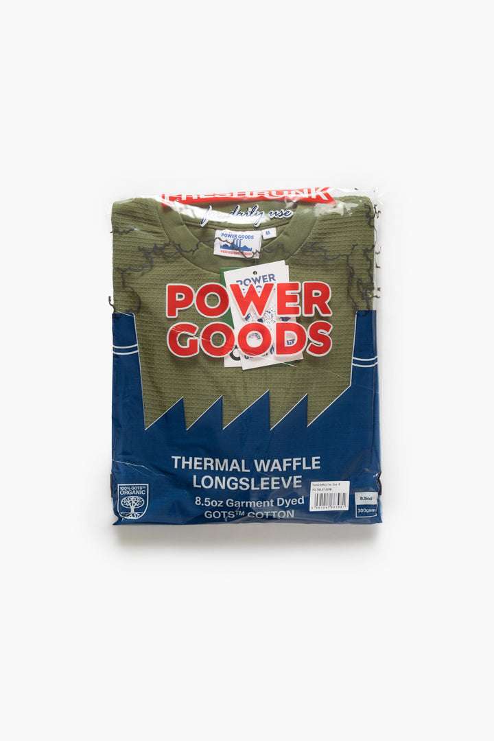 Thermal Waffle Long Sleeve Tee - Olive