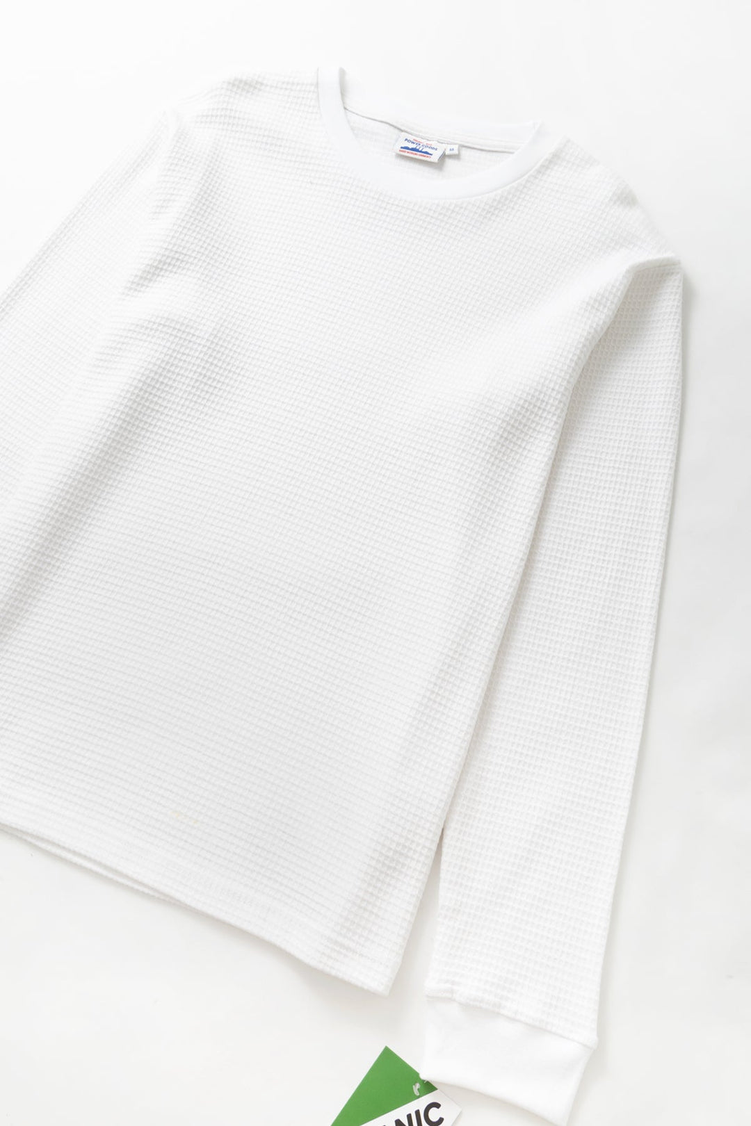 Thermal Waffle Long Sleeve Tee - White